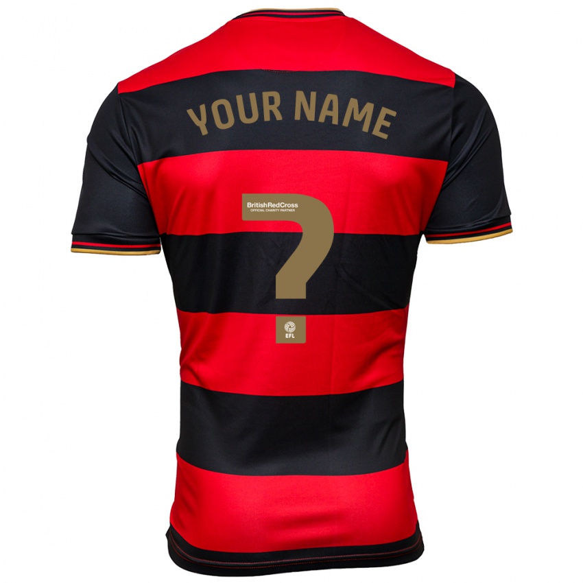 Kinder Ihren Namen #0 Schwarz Rot Auswärtstrikot Trikot 2023/24 T-Shirt Belgien