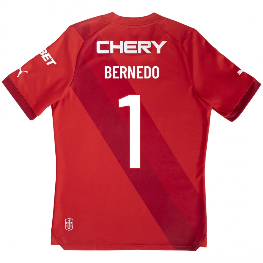 Kinderen Vicente Bernedo #1 Rood Uitshirt Uittenue 2023/24 T-Shirt België