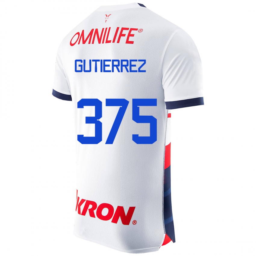 Kinderen Gerson Gutiérrez #375 Wit Uitshirt Uittenue 2023/24 T-Shirt België
