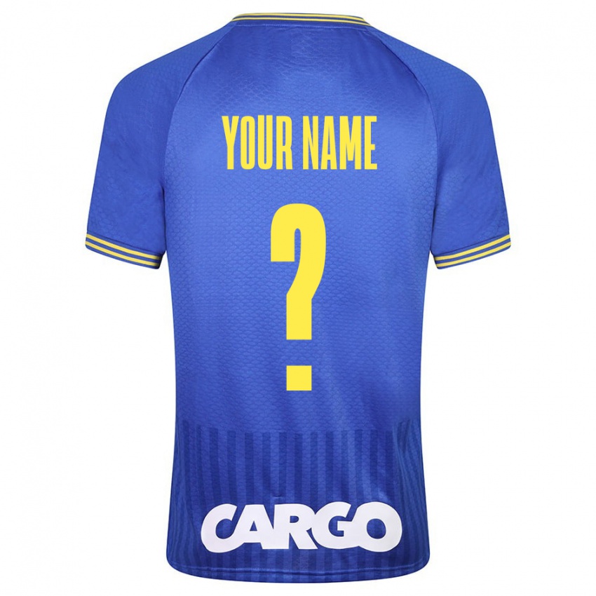 Kinder Ihren Namen #0 Blau Auswärtstrikot Trikot 2023/24 T-Shirt Belgien