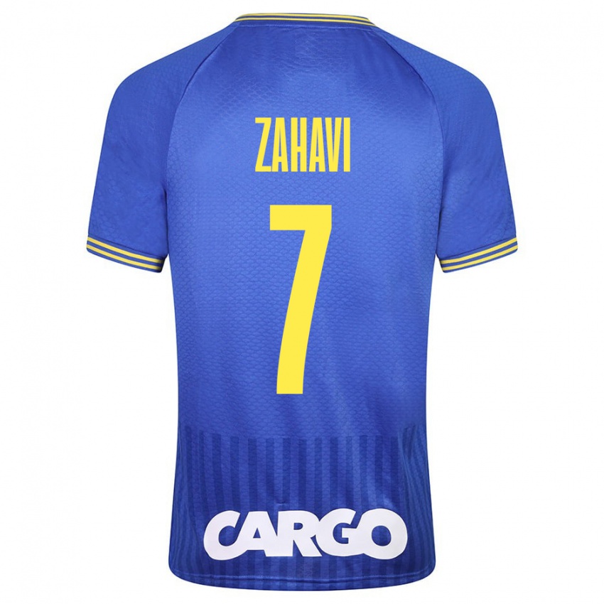 Kinder Eran Zahavi #7 Blau Auswärtstrikot Trikot 2023/24 T-Shirt Belgien