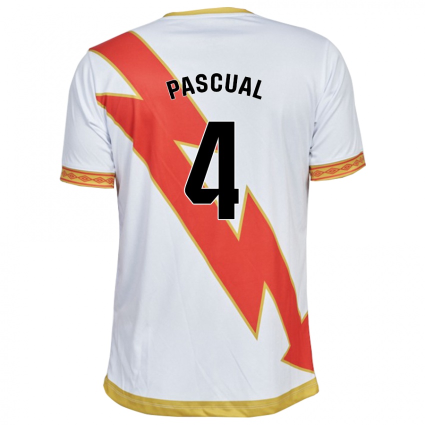 Herren Martin Pascual #4 Weiß Heimtrikot Trikot 2023/24 T-Shirt Belgien