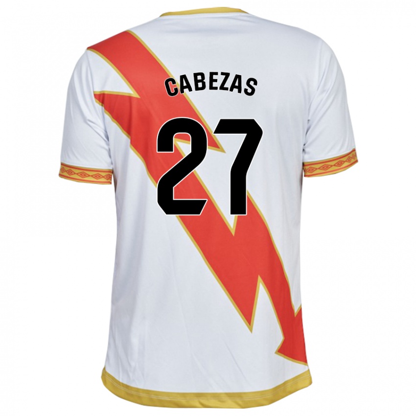 Herren Claudia María Cabezas #27 Weiß Heimtrikot Trikot 2023/24 T-Shirt Belgien