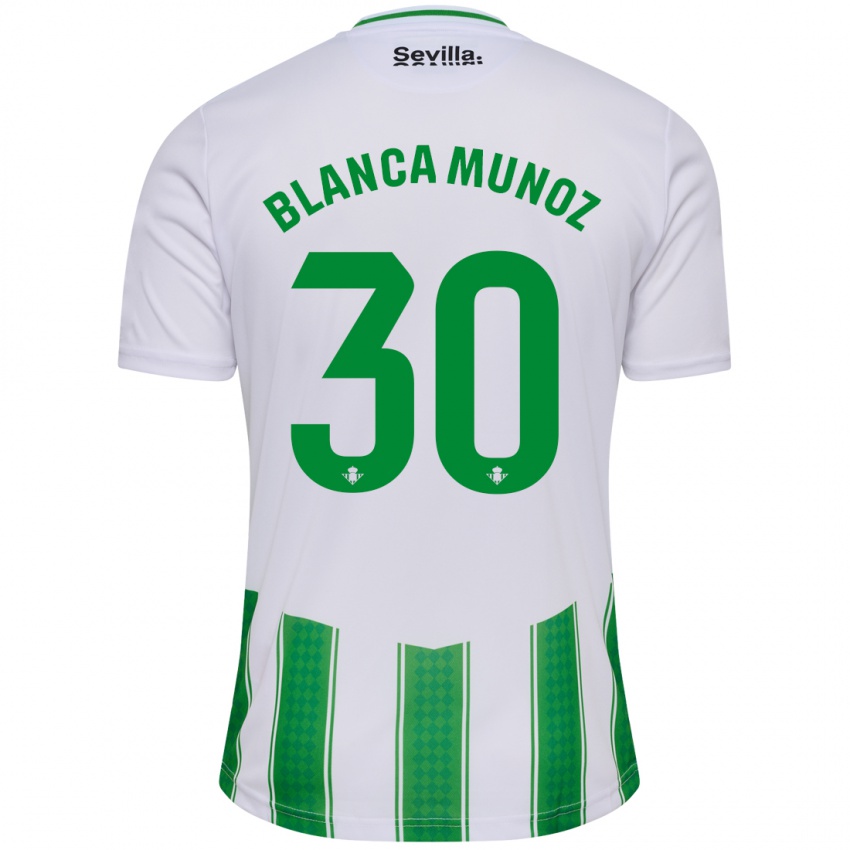 Heren Blanca Muñoz #30 Wit Thuisshirt Thuistenue 2023/24 T-Shirt België