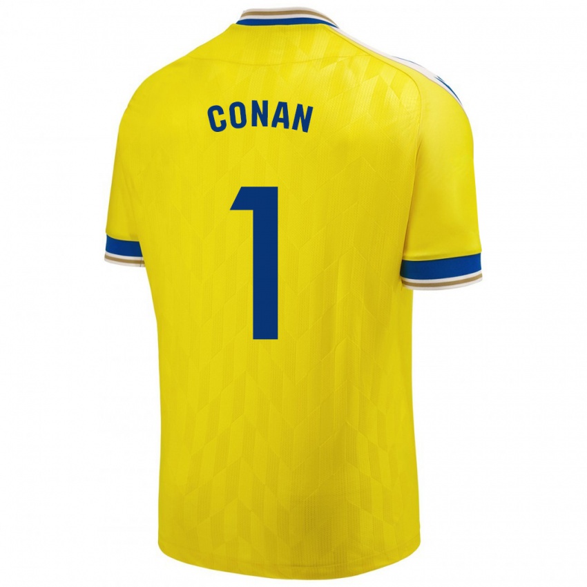 Herren Conan Ledesma #1 Gelb Heimtrikot Trikot 2023/24 T-Shirt Belgien