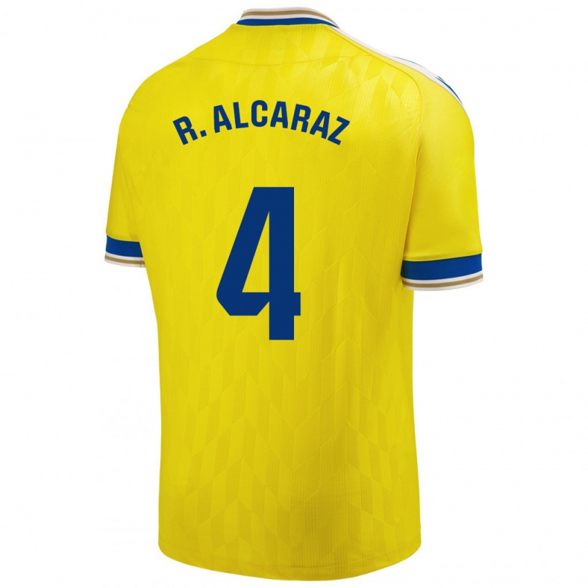 Herren Rubén Alcaraz #4 Gelb Heimtrikot Trikot 2023/24 T-Shirt Belgien