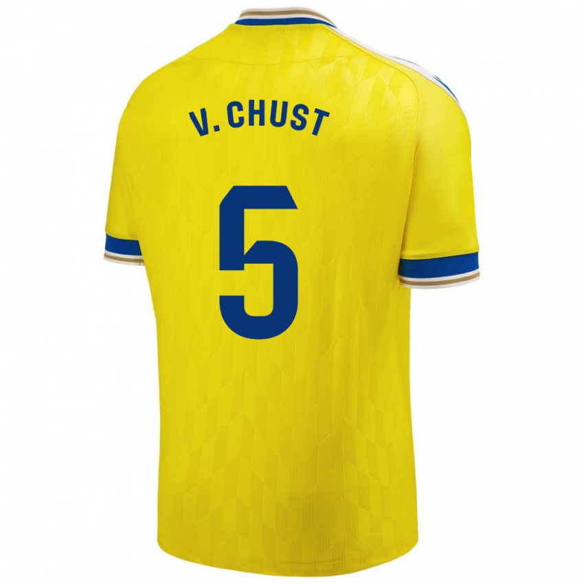 Herren Victor Chust #5 Gelb Heimtrikot Trikot 2023/24 T-Shirt Belgien