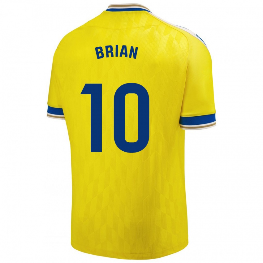 Herren Brian Ocampo #10 Gelb Heimtrikot Trikot 2023/24 T-Shirt Belgien