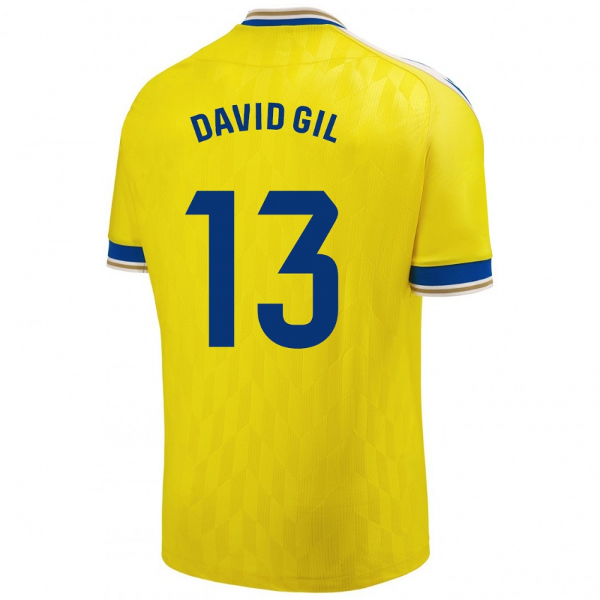 Herren David Gil #13 Gelb Heimtrikot Trikot 2023/24 T-Shirt Belgien