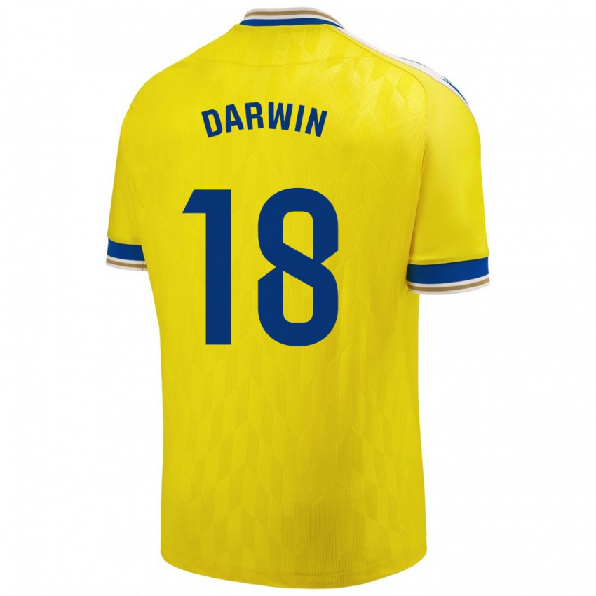 Herren Darwin Machís #18 Gelb Heimtrikot Trikot 2023/24 T-Shirt Belgien