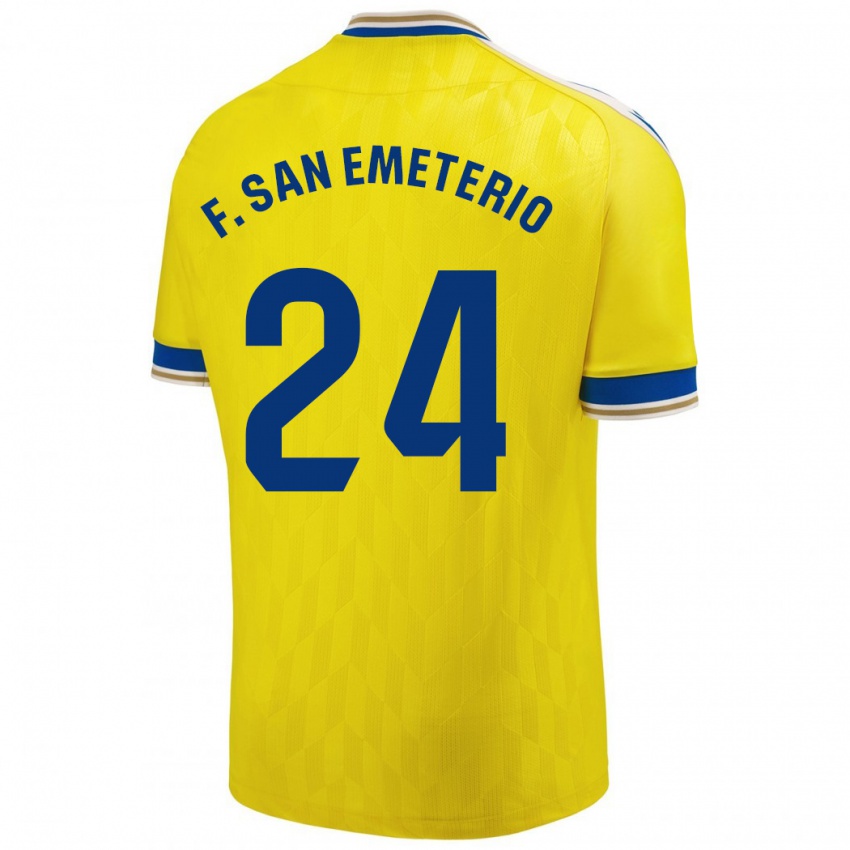 Herren Fede San Emeterio #24 Gelb Heimtrikot Trikot 2023/24 T-Shirt Belgien