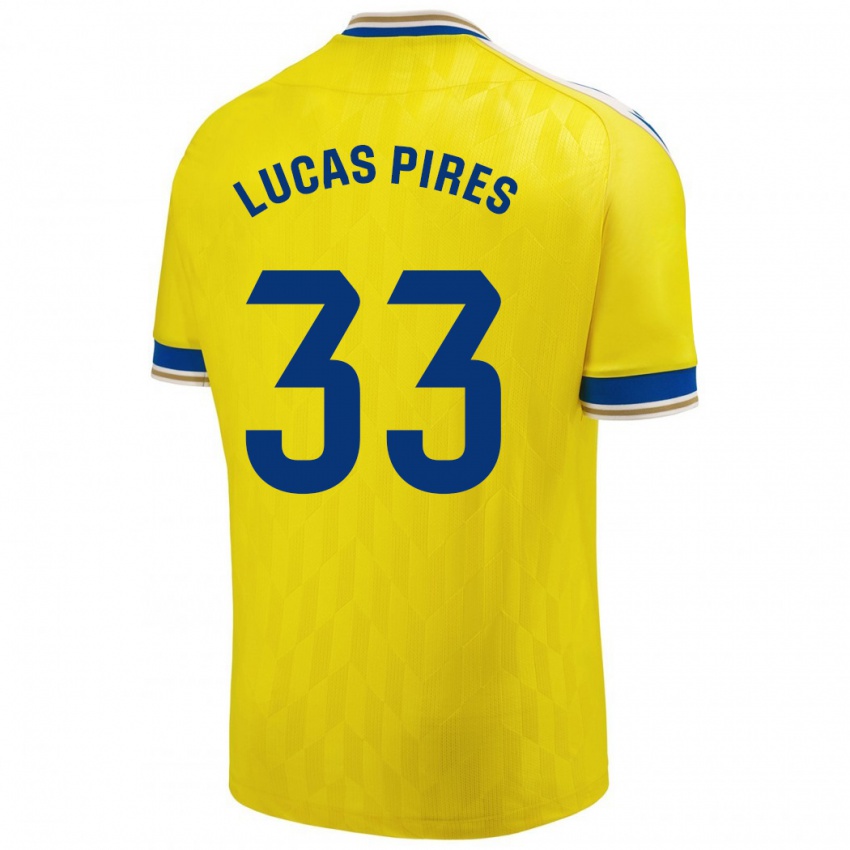 Herren Lucas Pires #33 Gelb Heimtrikot Trikot 2023/24 T-Shirt Belgien