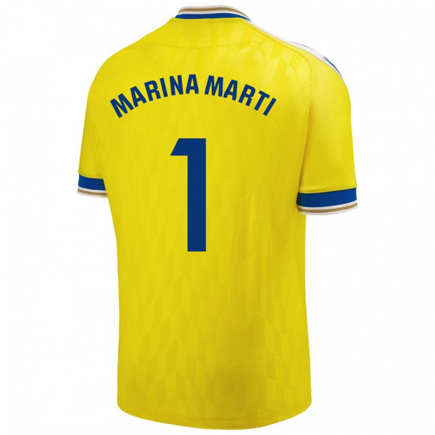 Herren Marina Martí #1 Gelb Heimtrikot Trikot 2023/24 T-Shirt Belgien