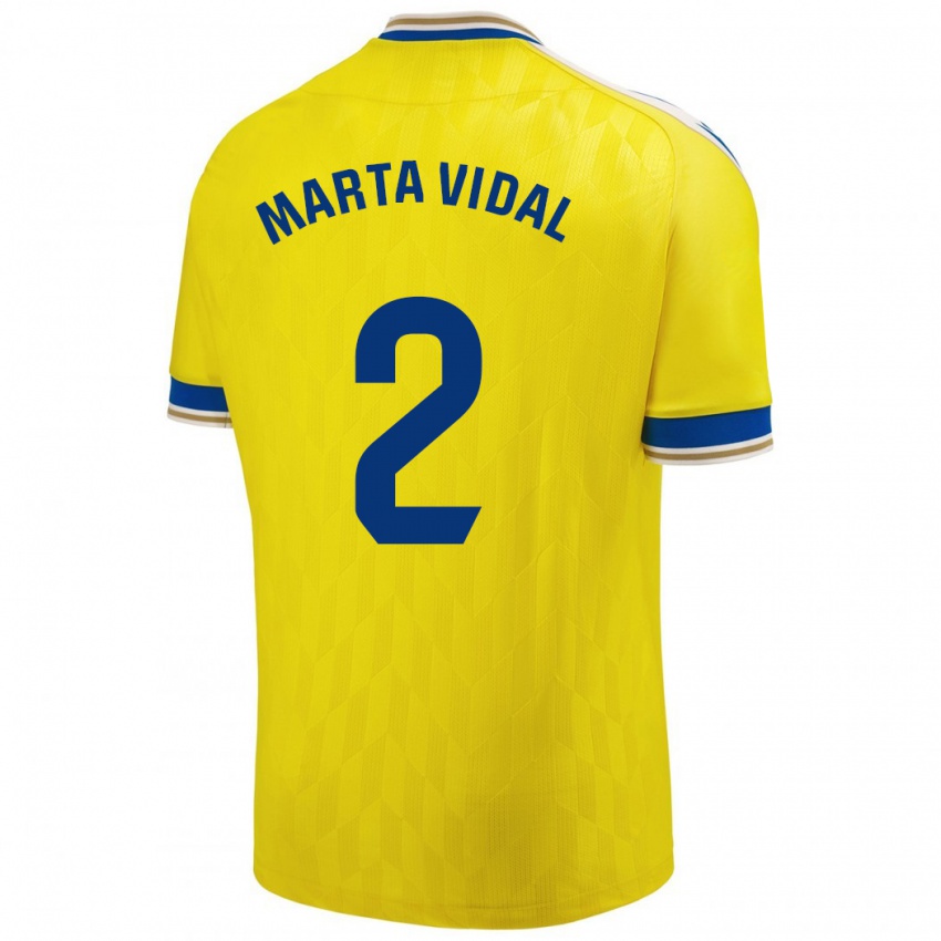 Herren Marta Vidal Vela #2 Gelb Heimtrikot Trikot 2023/24 T-Shirt Belgien