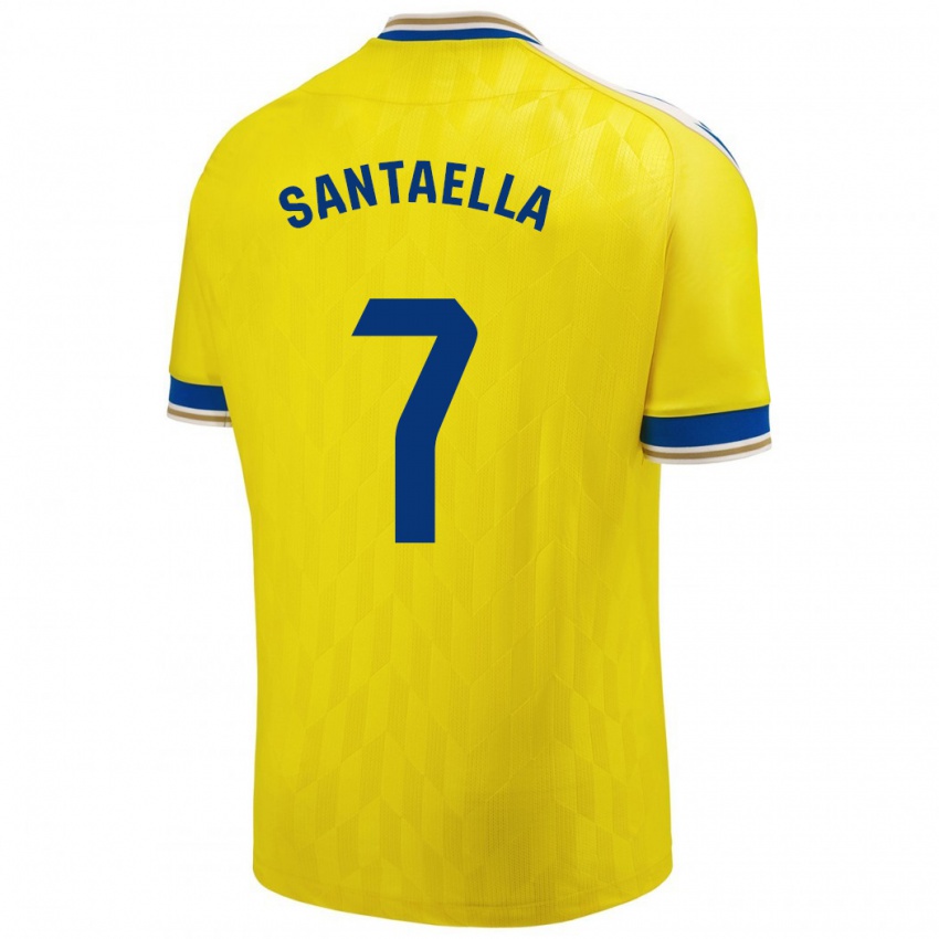 Herren Natalia Santaella Picón #7 Gelb Heimtrikot Trikot 2023/24 T-Shirt Belgien