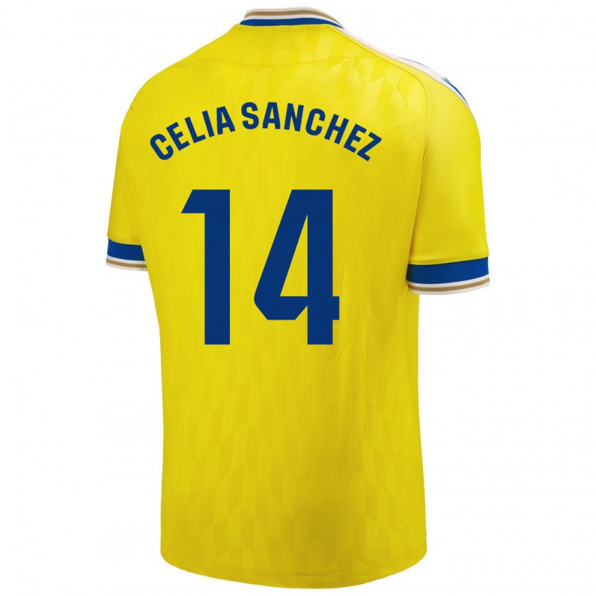 Herren Celia Sánchez García #14 Gelb Heimtrikot Trikot 2023/24 T-Shirt Belgien
