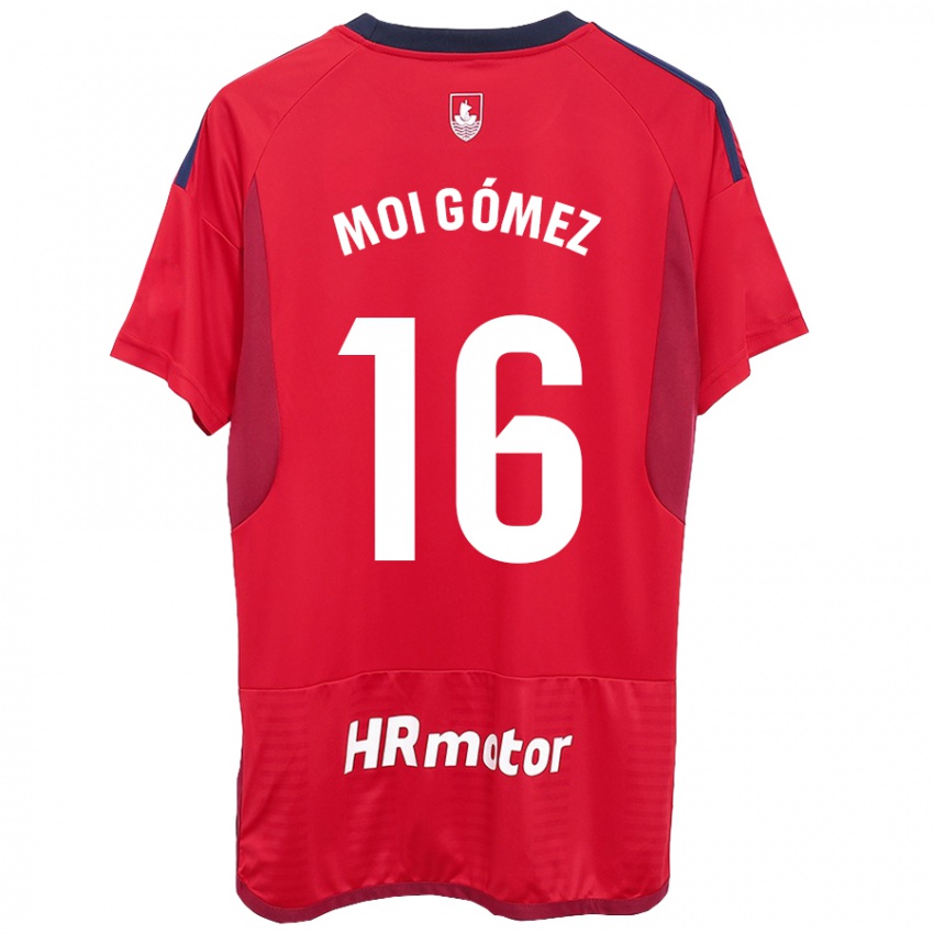 Homme Maillot Moi Gomez #16 Rouge Tenues Domicile 2023/24 T-Shirt Belgique