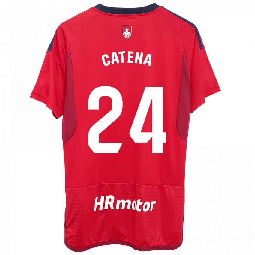 Heren Alejandro Catena #24 Rood Thuisshirt Thuistenue 2023/24 T-Shirt België