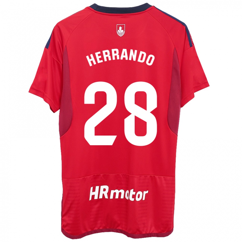 Homme Maillot Jorge Herrando #28 Rouge Tenues Domicile 2023/24 T-Shirt Belgique