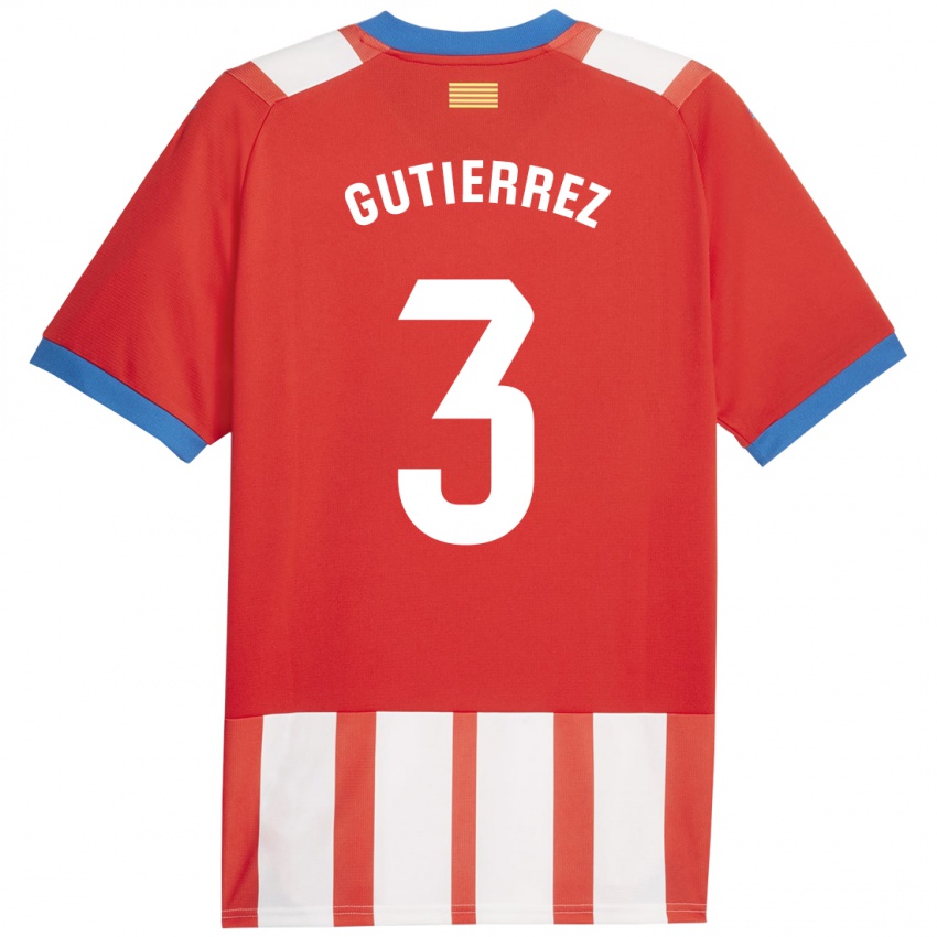 Herren Miguel Gutierrez #3 Rot-Weiss Heimtrikot Trikot 2023/24 T-Shirt Belgien