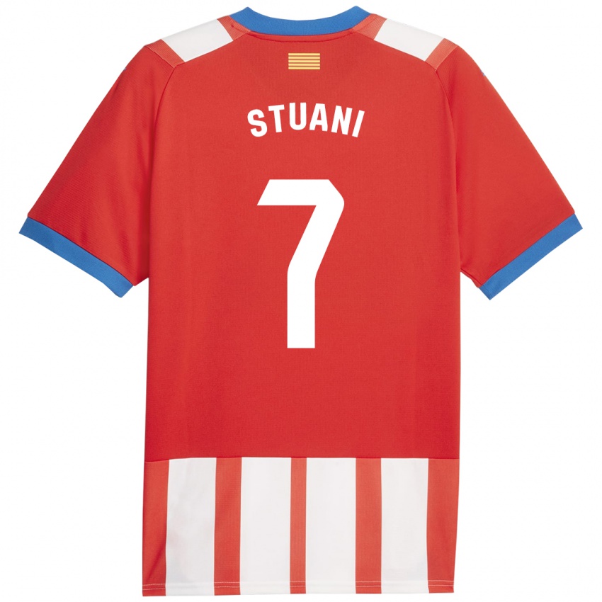 Herren Cristhian Stuani #7 Rot-Weiss Heimtrikot Trikot 2023/24 T-Shirt Belgien