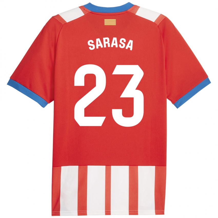 Herren Javier Sarasa #23 Rot-Weiss Heimtrikot Trikot 2023/24 T-Shirt Belgien