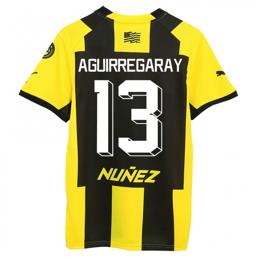 Heren Matías Aguirregaray #13 Geel Zwart Thuisshirt Thuistenue 2023/24 T-Shirt België