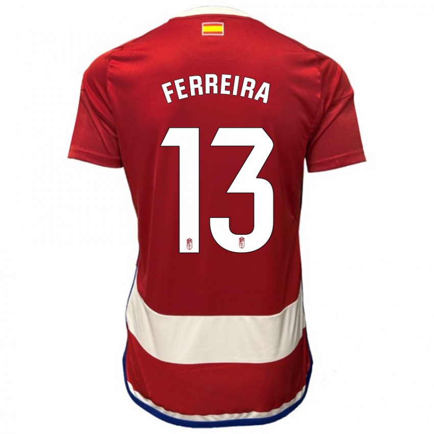Herren Andre Ferreira #13 Rot Heimtrikot Trikot 2023/24 T-Shirt Belgien