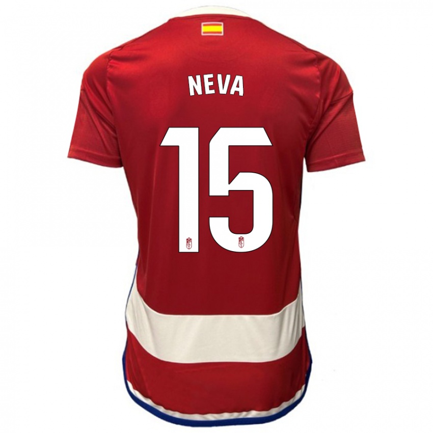Herren Carlos Neva #15 Rot Heimtrikot Trikot 2023/24 T-Shirt Belgien