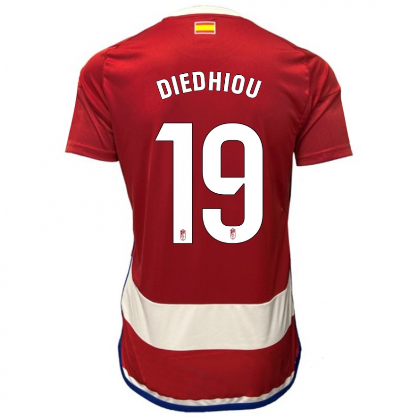 Herren Famara Diédhiou #19 Rot Heimtrikot Trikot 2023/24 T-Shirt Belgien