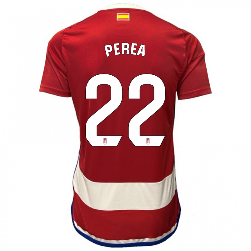Herren Alberto Perea #22 Rot Heimtrikot Trikot 2023/24 T-Shirt Belgien