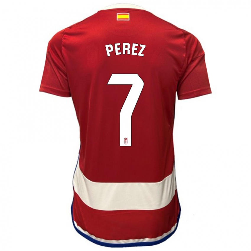 Herren Laura Pérez #7 Rot Heimtrikot Trikot 2023/24 T-Shirt Belgien