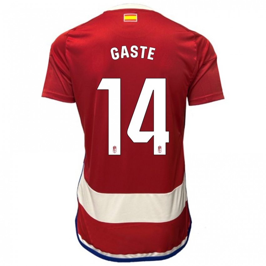 Herren Gaste #14 Rot Heimtrikot Trikot 2023/24 T-Shirt Belgien