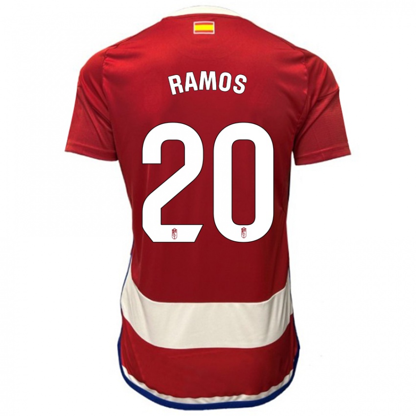 Herren Lucía Ramos #20 Rot Heimtrikot Trikot 2023/24 T-Shirt Belgien
