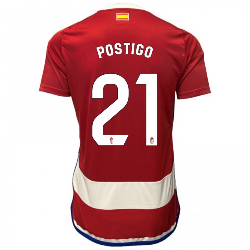 Herren Postigo #21 Rot Heimtrikot Trikot 2023/24 T-Shirt Belgien