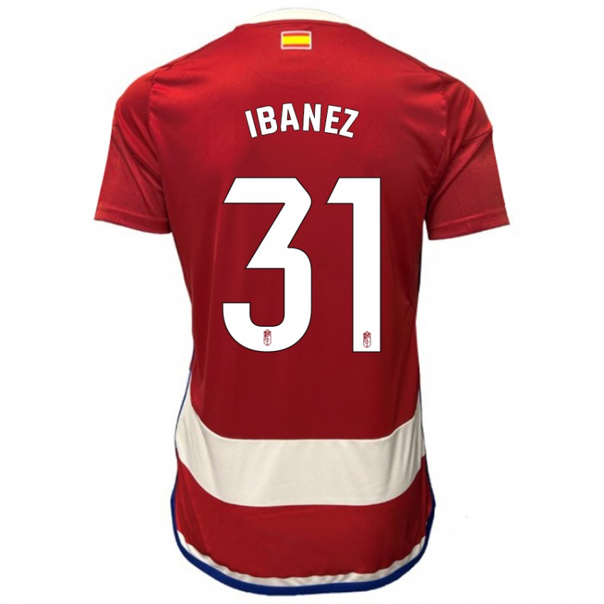 Herren Alba Ibáñez #31 Rot Heimtrikot Trikot 2023/24 T-Shirt Belgien