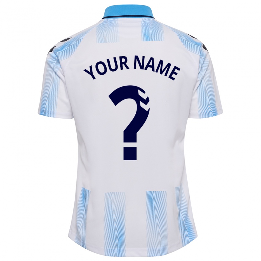 Herren Ihren Namen #0 Weiß Blau Heimtrikot Trikot 2023/24 T-Shirt Belgien