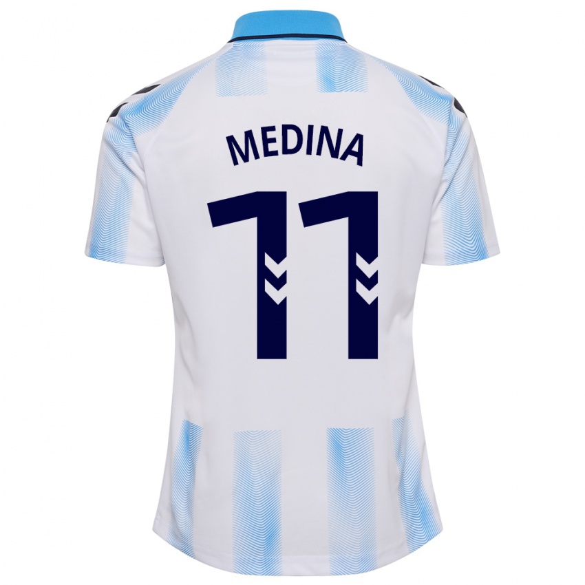 Herren Kevin Medina #11 Weiß Blau Heimtrikot Trikot 2023/24 T-Shirt Belgien
