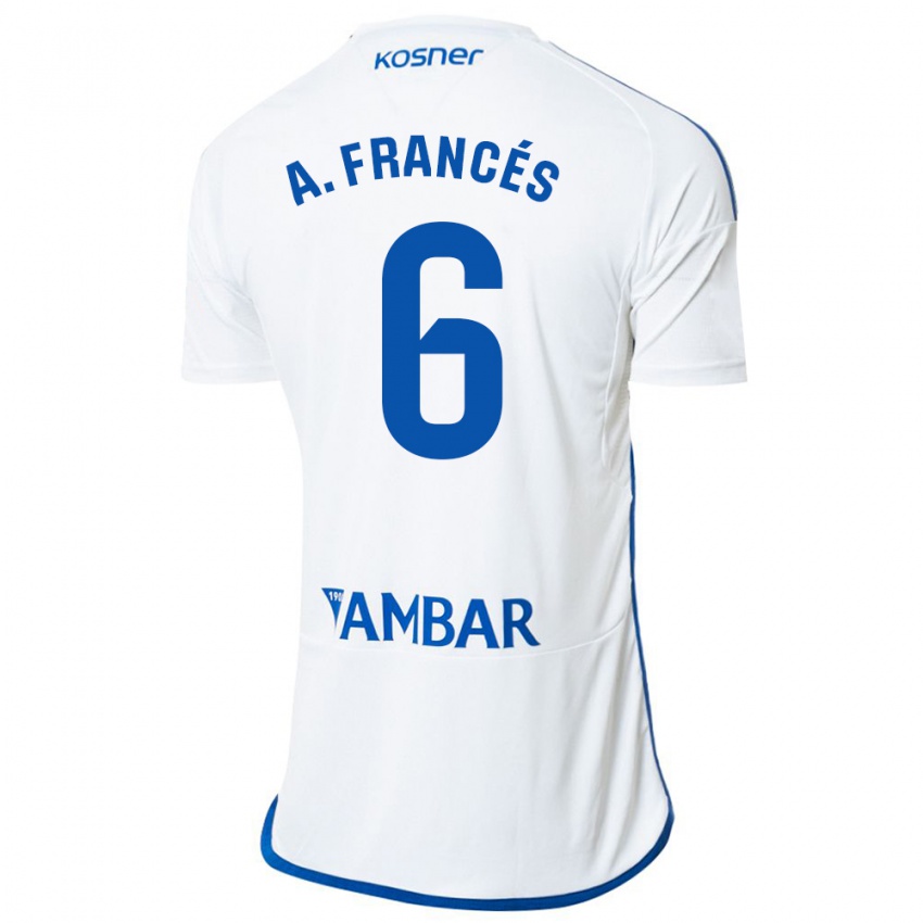 Herren Alejandro Francés #6 Weiß Heimtrikot Trikot 2023/24 T-Shirt Belgien