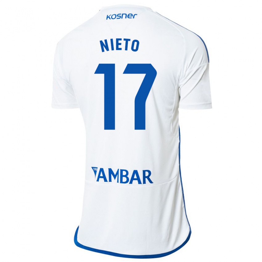 Herren Carlos Nieto #17 Weiß Heimtrikot Trikot 2023/24 T-Shirt Belgien