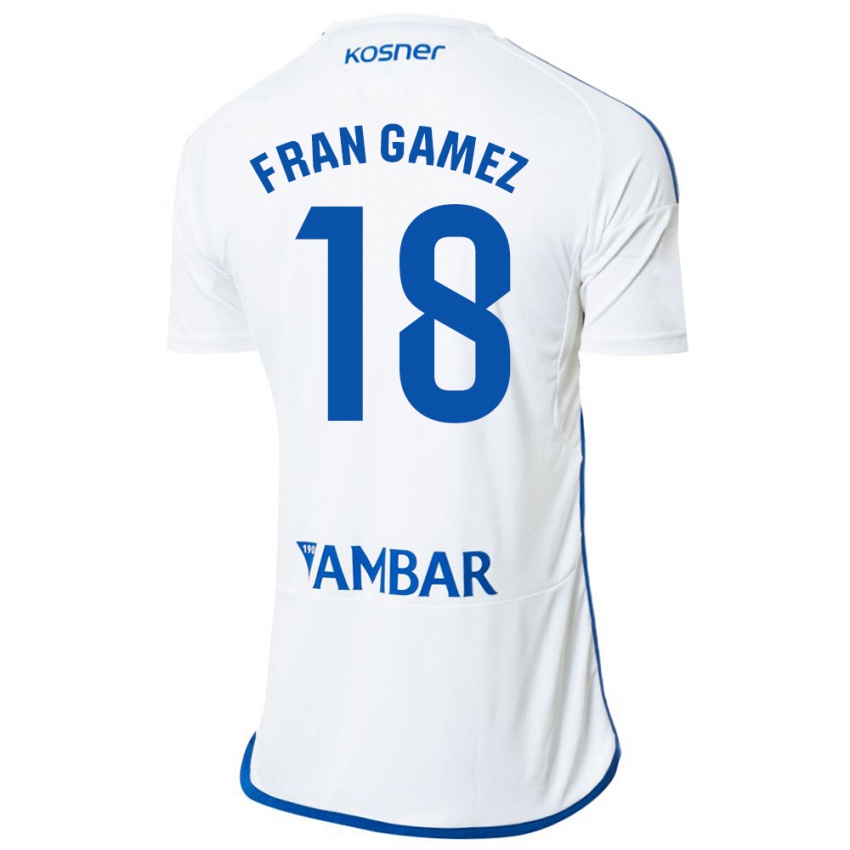 Herren Fran Gámez #18 Weiß Heimtrikot Trikot 2023/24 T-Shirt Belgien