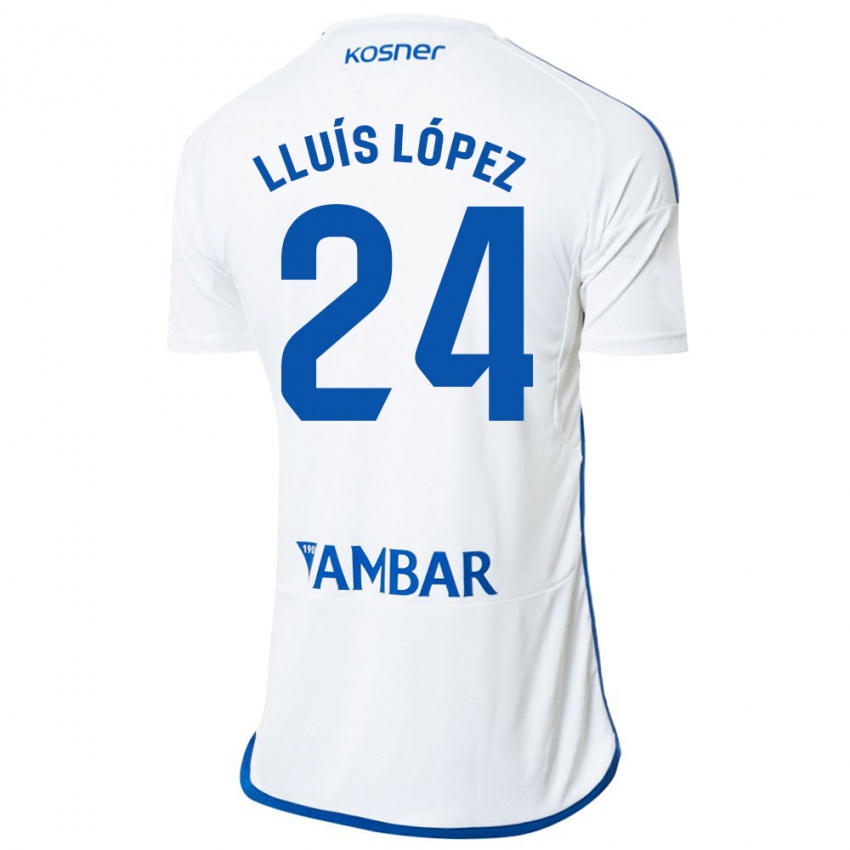 Herren Lluís López #24 Weiß Heimtrikot Trikot 2023/24 T-Shirt Belgien