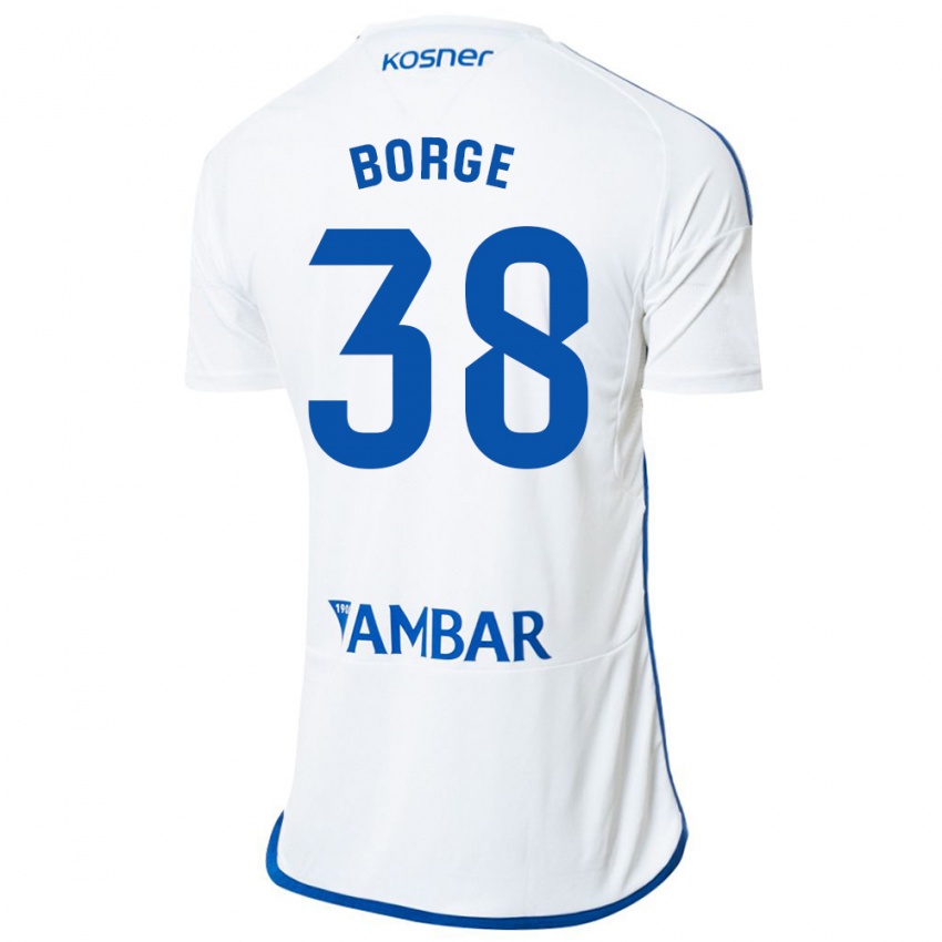 Herren Andrés Borge #38 Weiß Heimtrikot Trikot 2023/24 T-Shirt Belgien