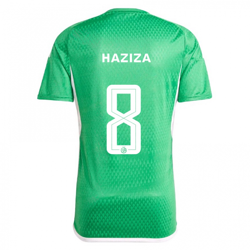Herren Dolev Haziza #8 Weiß Blau Heimtrikot Trikot 2023/24 T-Shirt Belgien