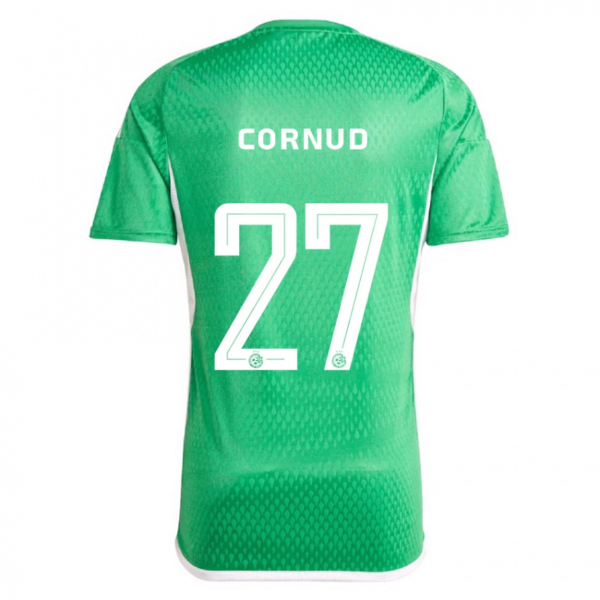 Heren Pierre Cornud #27 Wit Blauw Thuisshirt Thuistenue 2023/24 T-Shirt België