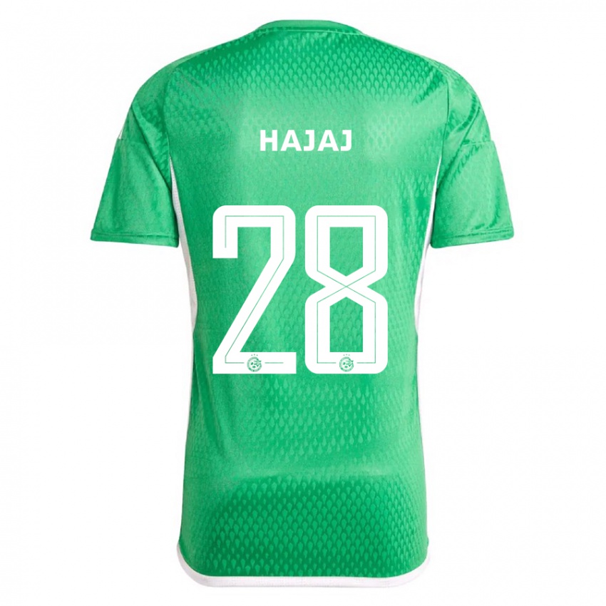 Heren Ilay Hajaj #28 Wit Blauw Thuisshirt Thuistenue 2023/24 T-Shirt België