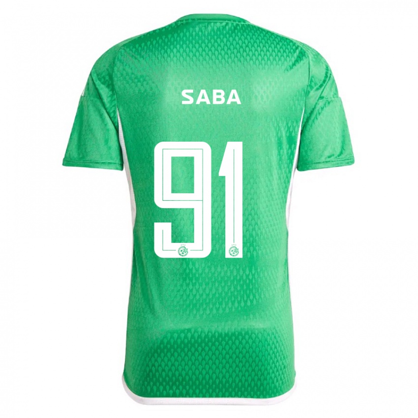 Heren Dia Saba #91 Wit Blauw Thuisshirt Thuistenue 2023/24 T-Shirt België