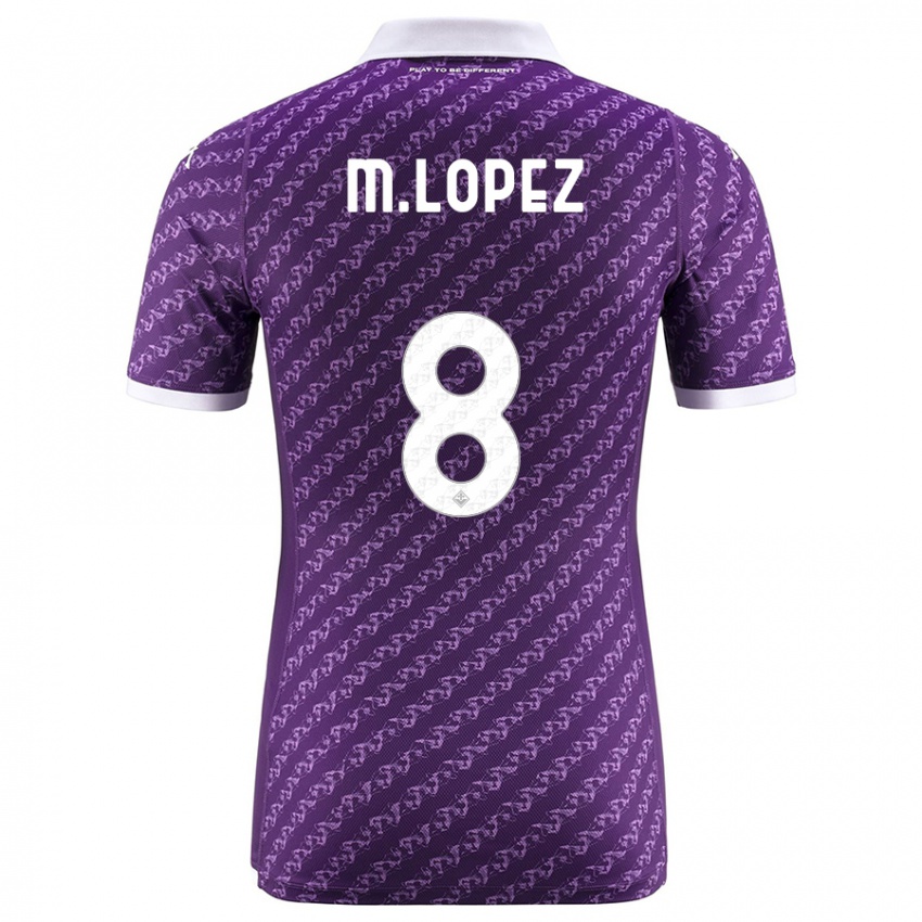 Herren Maxime Lopez #8 Violett Heimtrikot Trikot 2023/24 T-Shirt Belgien