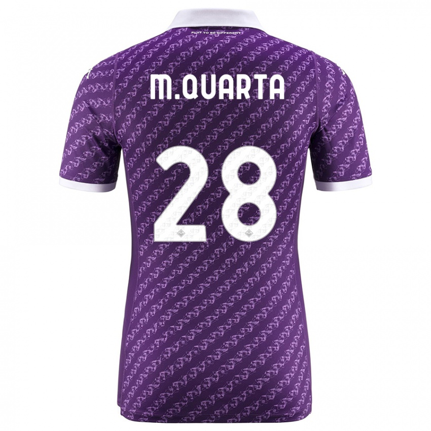 Herren Lucas Martinez Quarta #28 Violett Heimtrikot Trikot 2023/24 T-Shirt Belgien