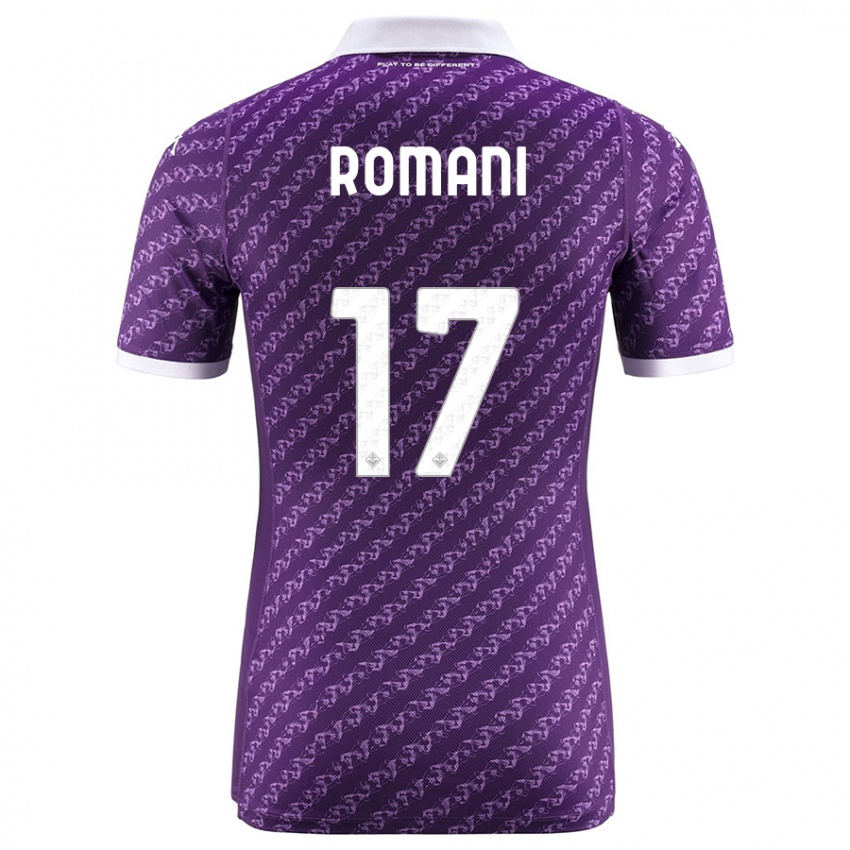 Homme Maillot Lorenzo Romani #17 Violet Tenues Domicile 2023/24 T-Shirt Belgique